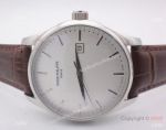 Best Patek Philippe Replica Automatic Watch - Stainless Steel / Brown Leather Strap 